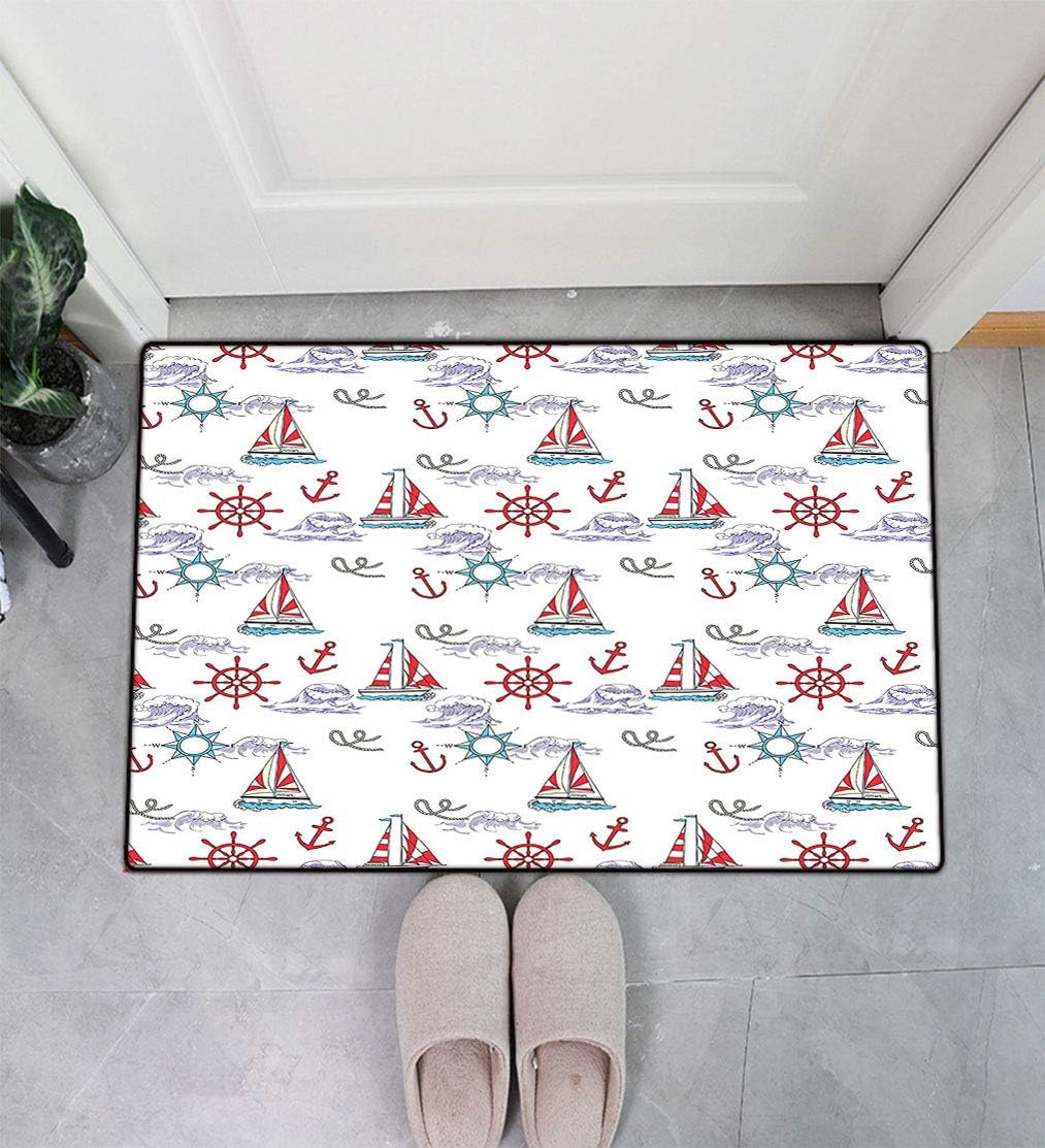 Amazon.com : Amazing Nautical Decor Rectangular Doormat, Aquatic