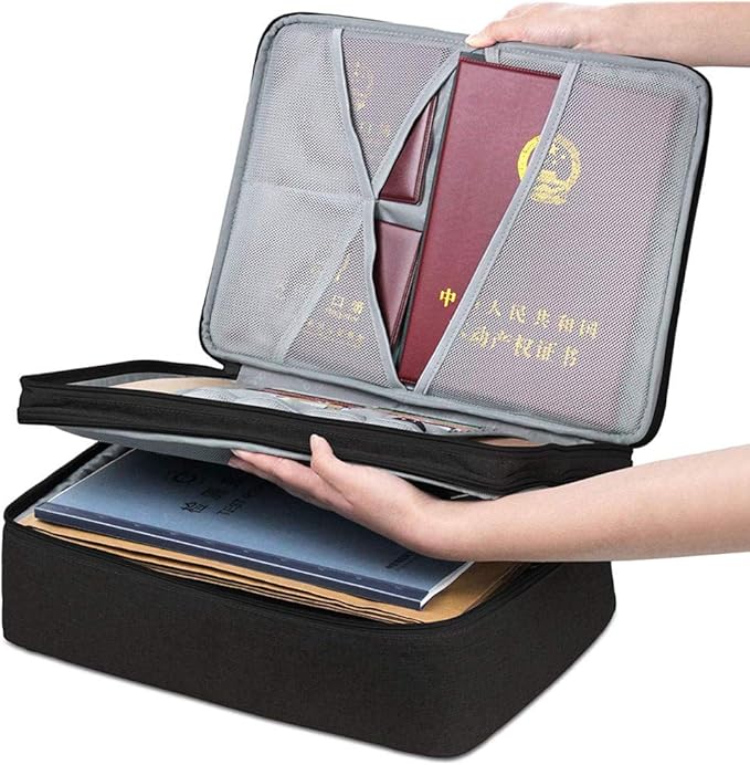 U HOOME Oxford Waterproof Document Bag, A4 Letter Size Document Holder