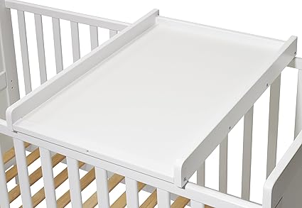 KOKO- Wickelbrett | Wickeltisch | Wickelaufsatz für Betten 140x70 und 120x60 cm, weiss
