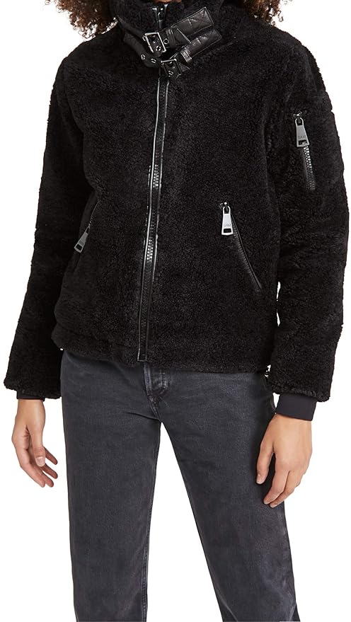 Buy SAM. Women's Denver Sherpa Jacket, Black, X-Small at Amazon.in