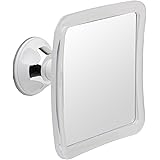 Mirrorvana Fogless Shower Mirror with Lock Suction-Cup, 6.3 x 6.3 Inch