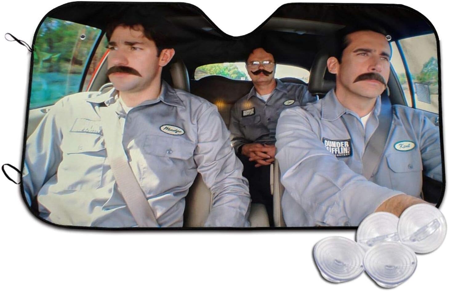 The Office Car Windshield Sunshade, Slit and Toothless Front Car Windshield Sunshade, Keep Cool and Protect Your Car from the Influence of Sun Heat