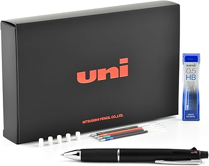 Amazon Uni Jetstream 4 1 レッド グリーン ブルー ブラック 0 7mmインク 0 5mmペンシル 専用ユニボックス付き シャープペン 文房具 オフィス用品