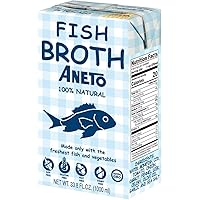 Aneto 100% Natural Fish Broth, 33.83 Ounce