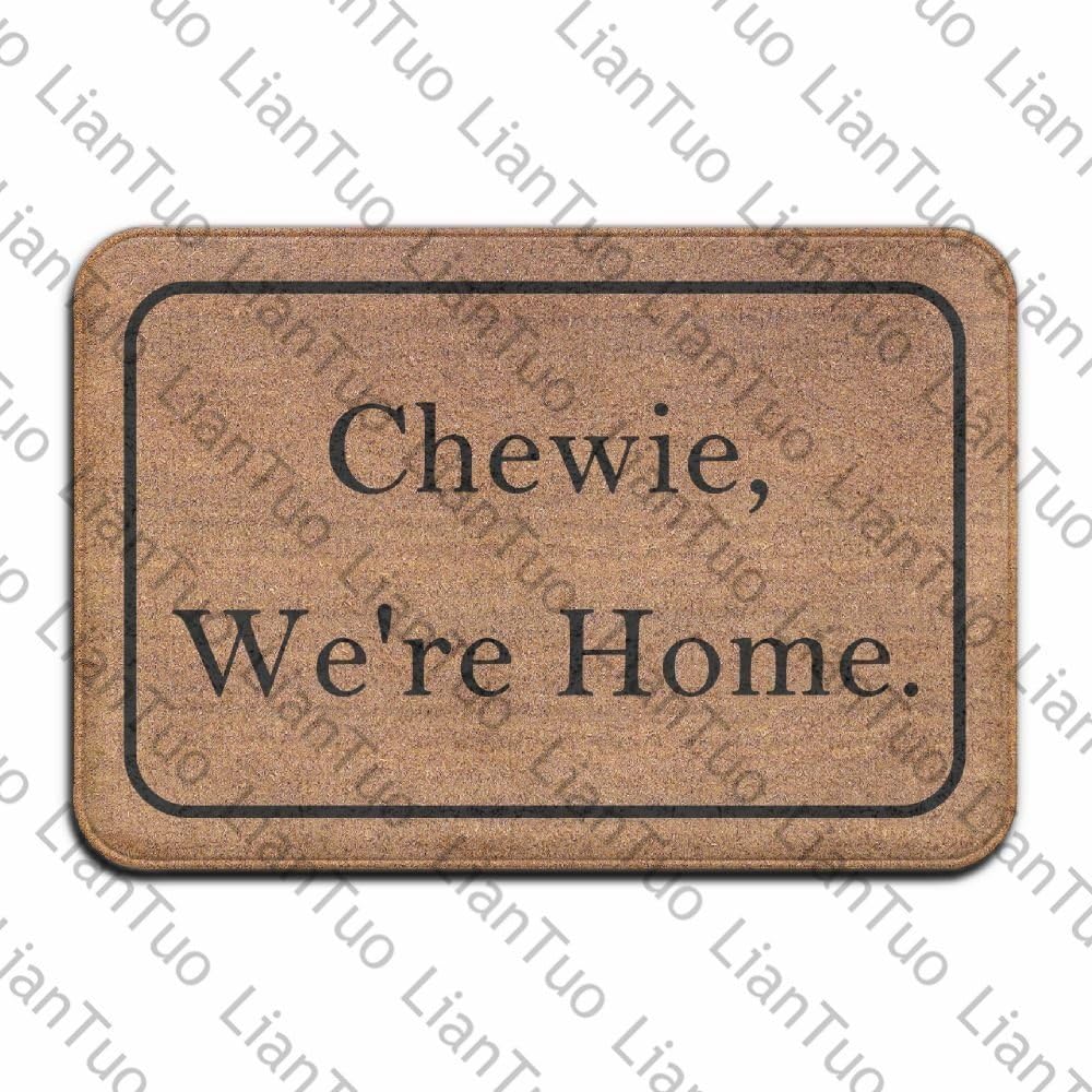 Chewie, We're Home Cool 15.723.6 In Absorbent Non Slip Floor Rug Door Mat