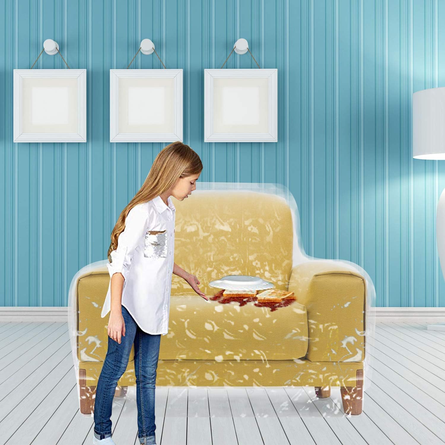 STARTWO Clear Thicker Plastic Couch Cover Cat Scratching Protector