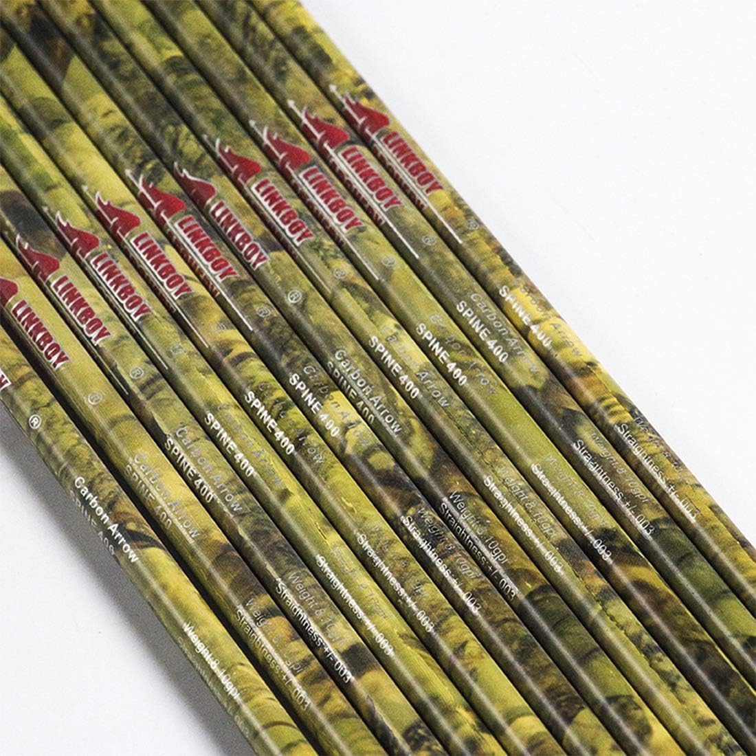 Linkboy Archery Spine 300 400 500 600 Carbon Arrows for Compound Recurve Long Bows Adult Hunting Practice 30 32 Inch Arrow Pack of 12PCS : Sports & Outdoors