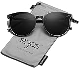 SOJOS Classic Round Retro Plastic Frame Vintage Inspired Sunglasses BLOSSOM
