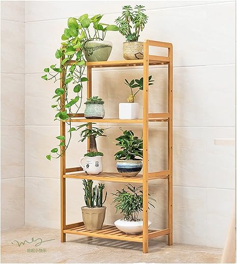 Amazon Co Jp 竹の植物スタンド屋外 花の棚は屋内 多層の高さと低い花の陳列台を飾る 屋外のリビングルームの庭のバルコニーに適しています Size 50 25 100cm Diy 工具 ガーデン