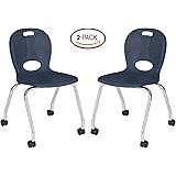Learniture LNT-118-MCH-NV Learniture Mobile Structure Series School Chairs for Classroom, 18" Seat Height, Navy, Pack of 2
