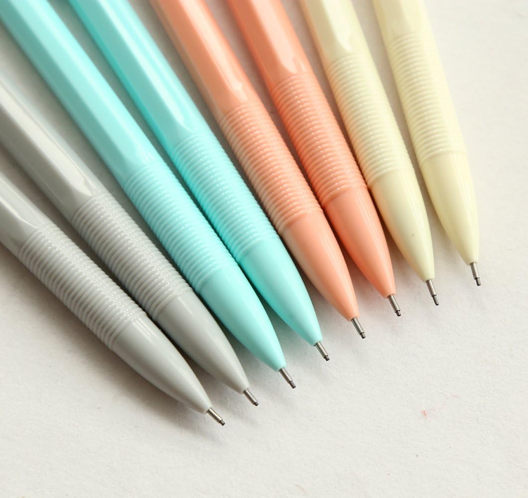 GANSSIA Colorful Series Design 0.7mm Mechanical Pencils Pack of 8 Pcs : Office Products