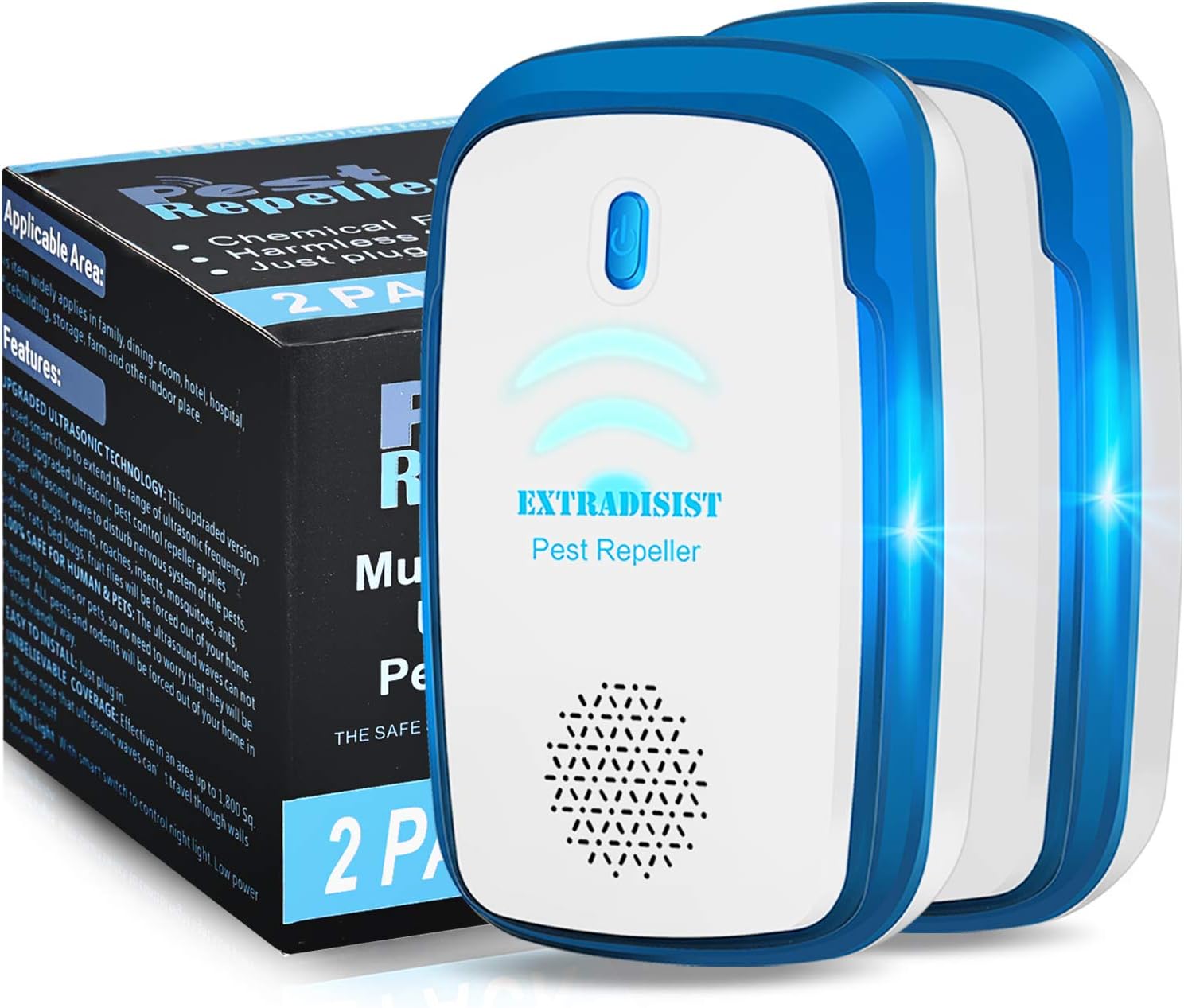 ExtraDisist Mosquito Repellent,Insect Repellent,Bug Repellent,Ultrasonic Pest Repeller,Pest Reject,Squirrel Repellent,Pest Repeller Plug In,Mosquito Killer,Rodent Repellent,Mice Repellent Ultrasonic
