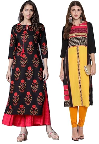 Womens Crepe Straight Kurta