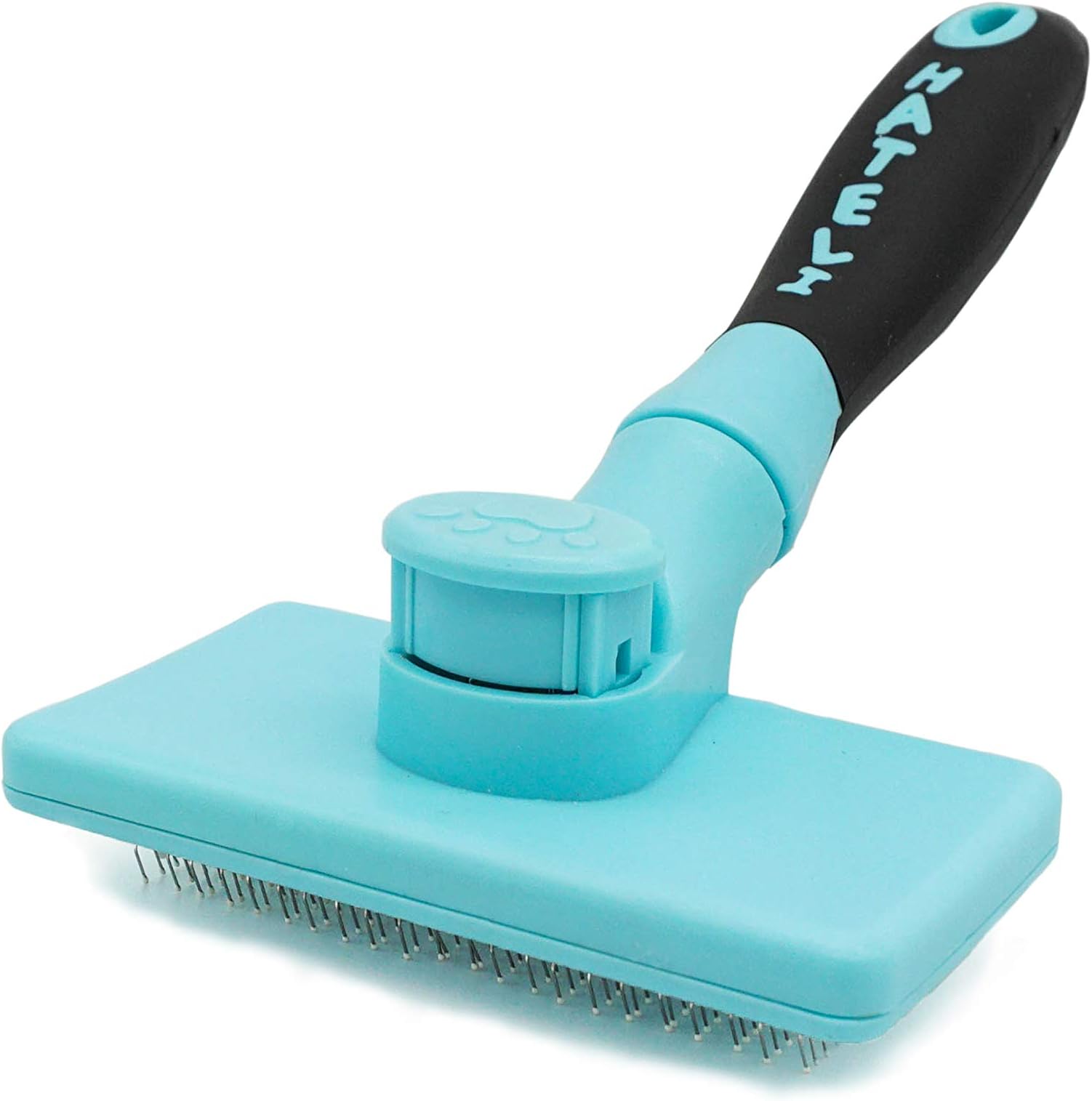 Heydou Pet Self Cleaning Soft Pin Brush Dog&Cat Hair Grooming Automatic Deshedding Tool for Shedding Long and Short Fur