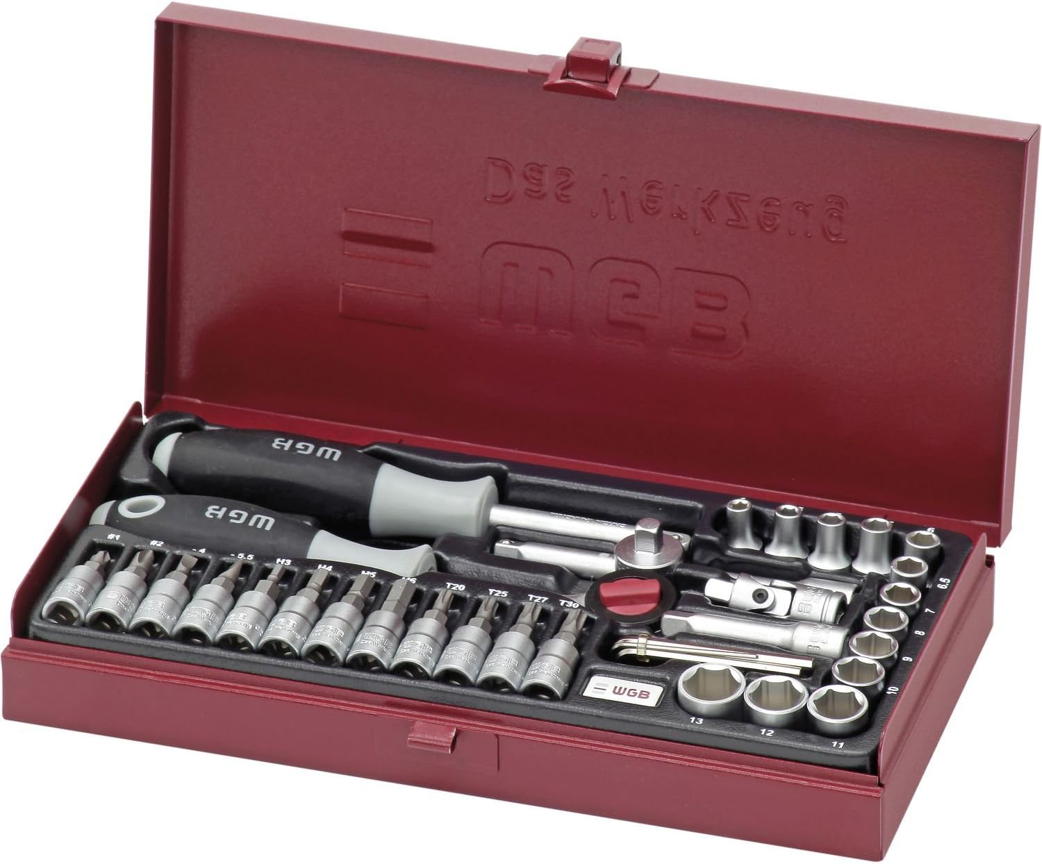 Socket Spanner Set 1 / 4 inch Square Drive Reversible Ratchet 36 Pieces, Variety Pack