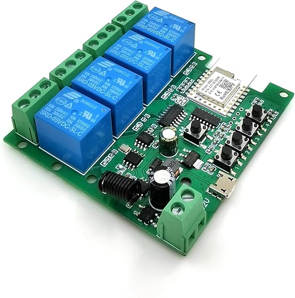 Interruptor de Rel Inteligente ZIGBEE de 4 Canales 5 12V Mdulo De Rel Wifi Funciona con Alexagoogle Assistant e Ifttt Compatible con La Aplicacin TUYA Smart Life