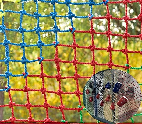 Amazon Co Jp ロープネット 屋内装飾ネット 写真ウォールネット バルコニー保護フェンスネットクライミングネットバーディスコレストラン天井 ネット 釣り装飾ネット遊び場幼稚園 Color Colorful Size 2 6m ホーム キッチン