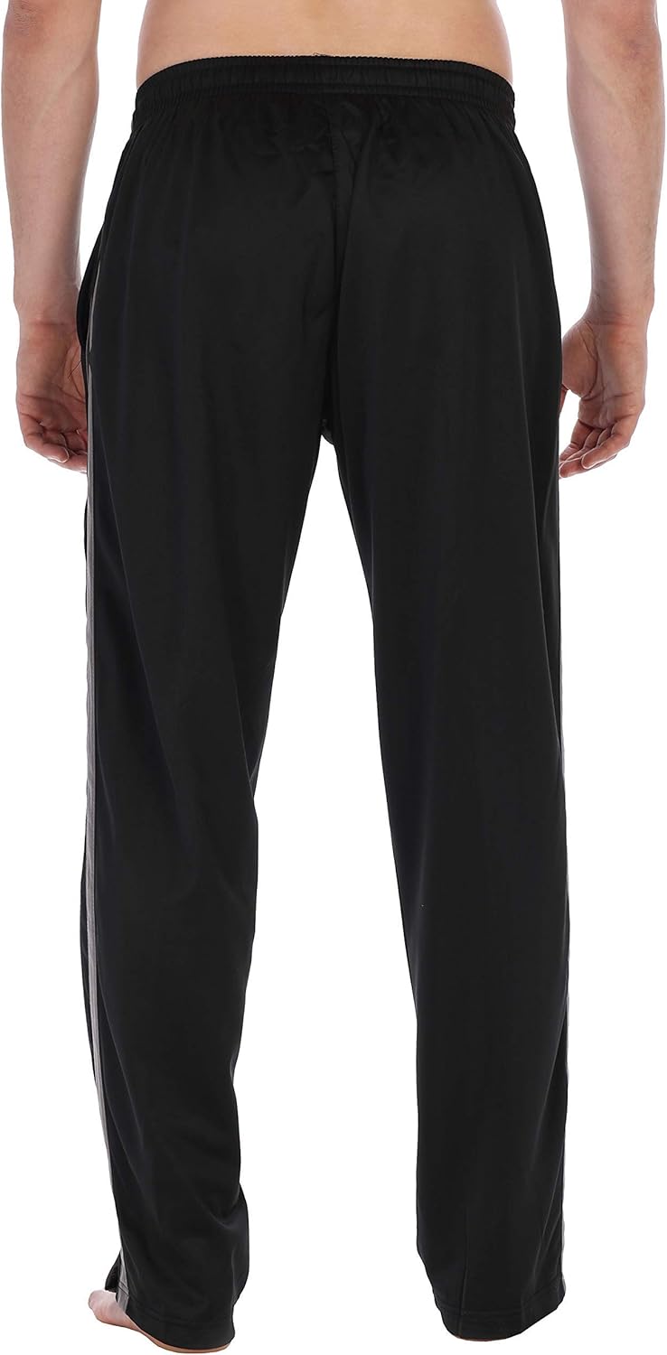 Gioberti Mens Track Running Sport Athletic Pants, Elastic Waist, Zip Bottom: Clothing