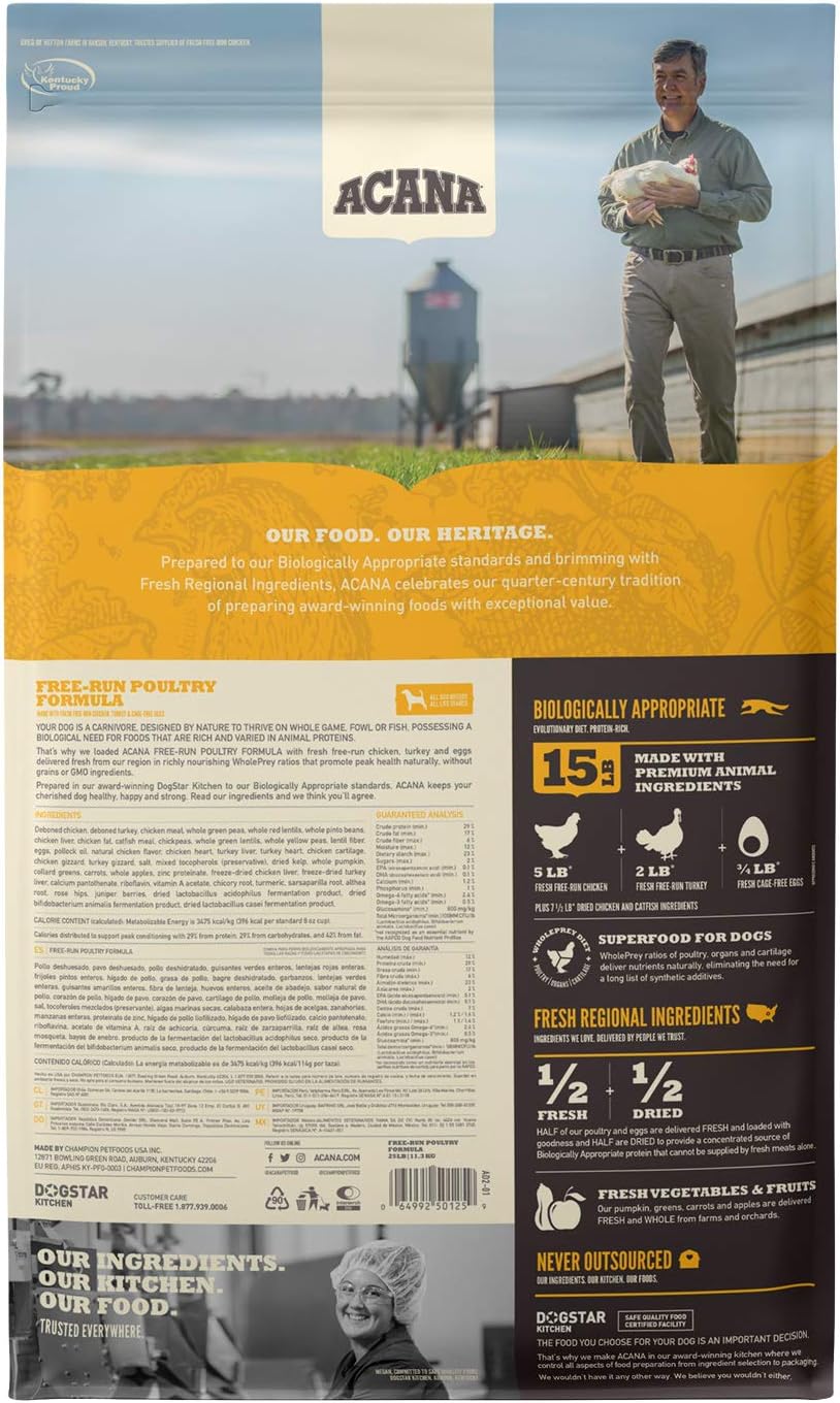 acana heritage free run poultry