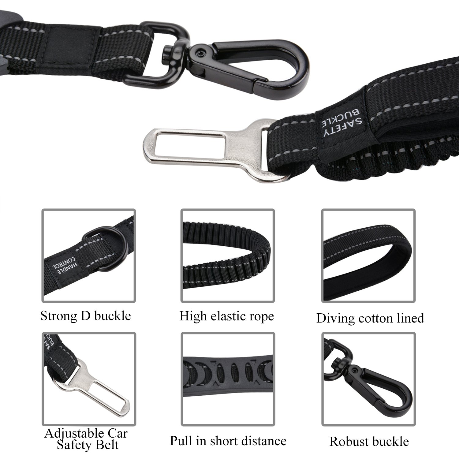 Legendog Dog Car Seat, Pet Booster Portable Travel Pet Car Seat Carrier for Dogs & Cats, Waterproof Pet Booster Carrier with Cushion & Adjustable Strap (2 Pcs Dog Leash)