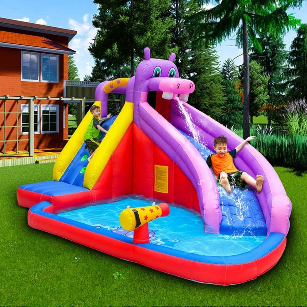 Inflatable Water Slide with Water Gun Park Bouncy Castle Bounce House
