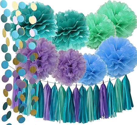 Monkey Home Under The Sea Party Supplies Mermaid Decorations Teal