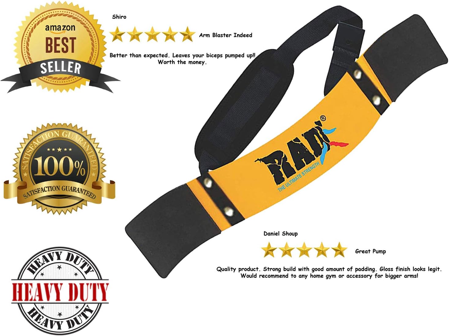 RAD Heavy Duty Arm Blaster for Biceps & Triceps Strength Training Arm Machines Isolator for Big Arms Bodybuilding & Weight Lifting : Sports & Outdoors