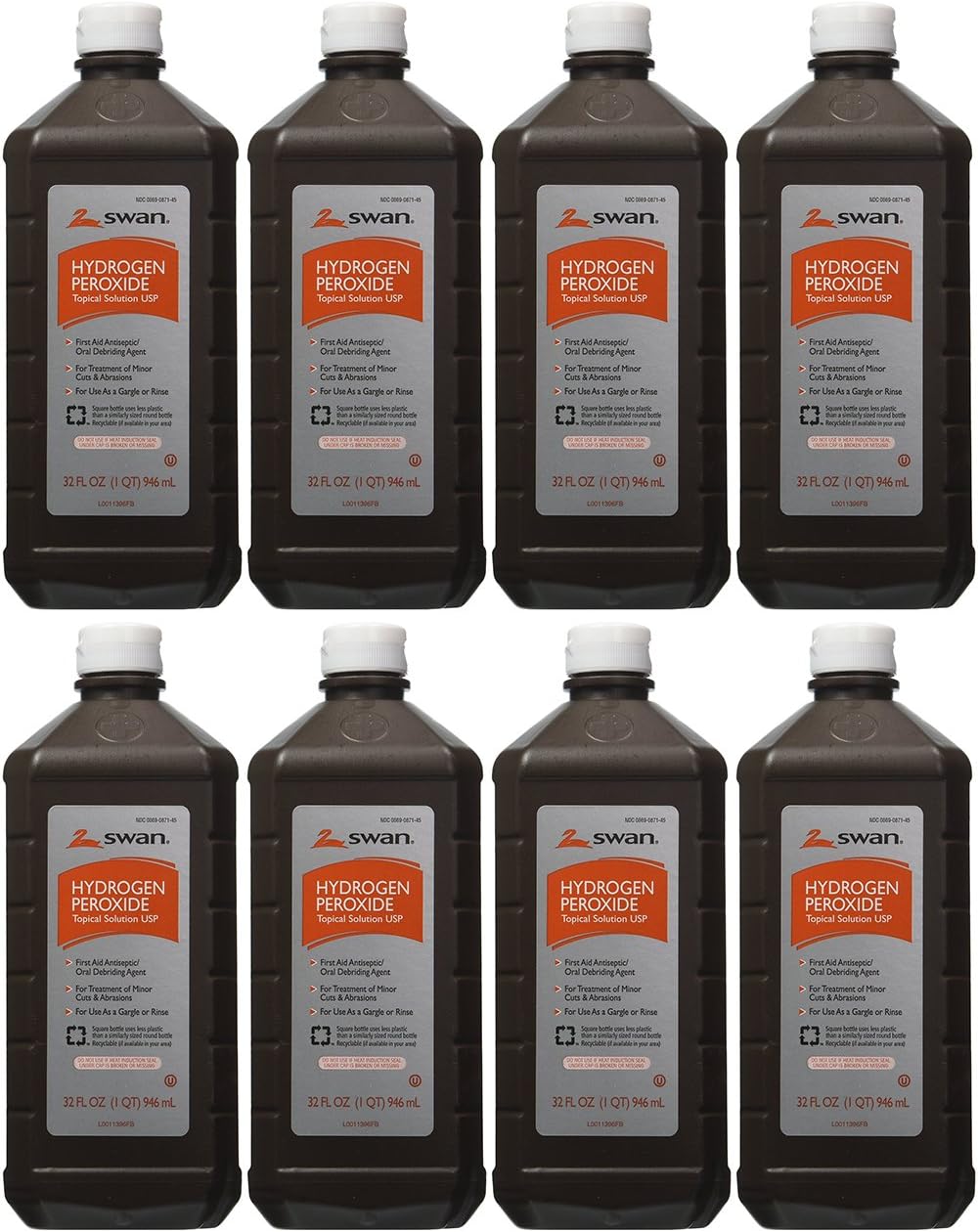 Swan Hydrogen Peroxide Topical NxmQe 32 Ounces (8 Pack)