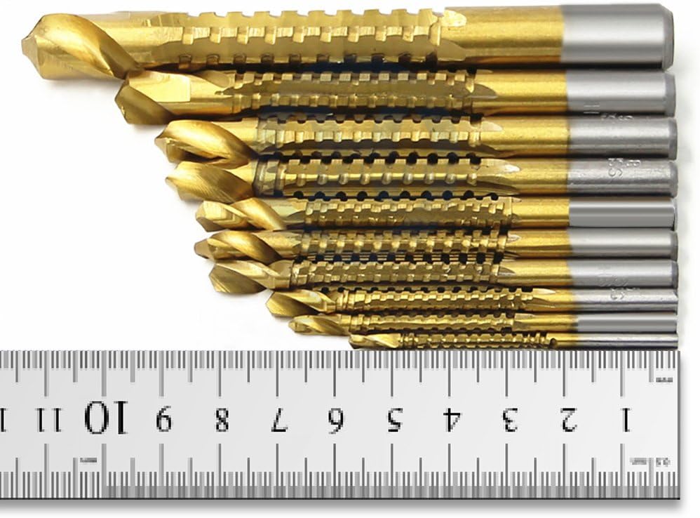 NUZAMAS 10pcs High Speed Steel HS 3-13mm Saw Drill Bits Pulling Groove Wood Metal Plastic Cutting Hole Titanium Coated Sawtooth Bit - Image 4