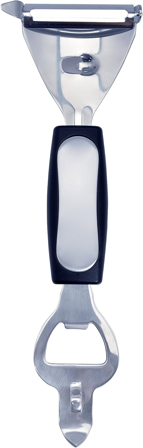 HIC Harold Import Co. 93255 The World&rsquo;s Greatest 4-in-1 Bar Tool, Bottle Opener, Can Punch, Citrus Peeler, Japanese Stainless Steel