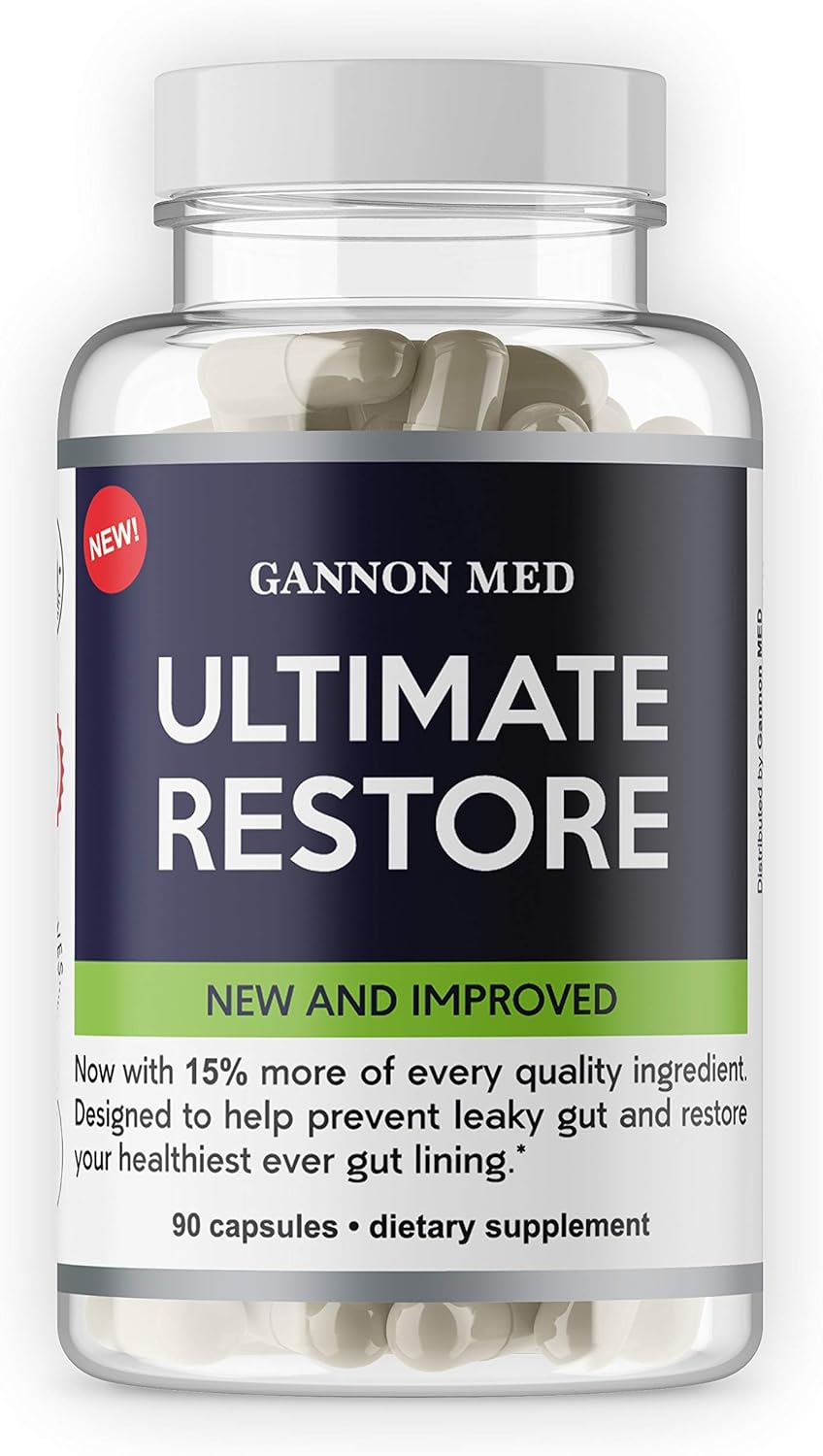 Ultimate Restore |Max Total Restore of Leaky Gut Lining Microbiome Enzymes - Natural Gut-Brain Digestive Immune Boost Health Repair |Professional Wellness Formula |90 VEGAN Capsules NO SHELLFISH *USA*