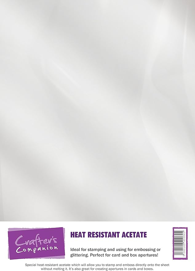Crafters Companion Heat Resistant Acetate30 Sheets, 34.5 x 22.5 x 0.5