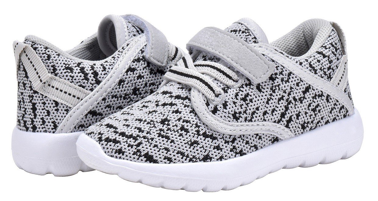 Toddler\'s Lightweight Sneakers Boys and Girls Cute Casual Running Shoes Multiple Colors (9 M US Toddler, Grey)