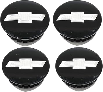 Amazon Com Gmc Oem New Wheel Hub Center Caps Set Black W Chrome Bowtie 12 18 Chevrolet 22791586 Automotive