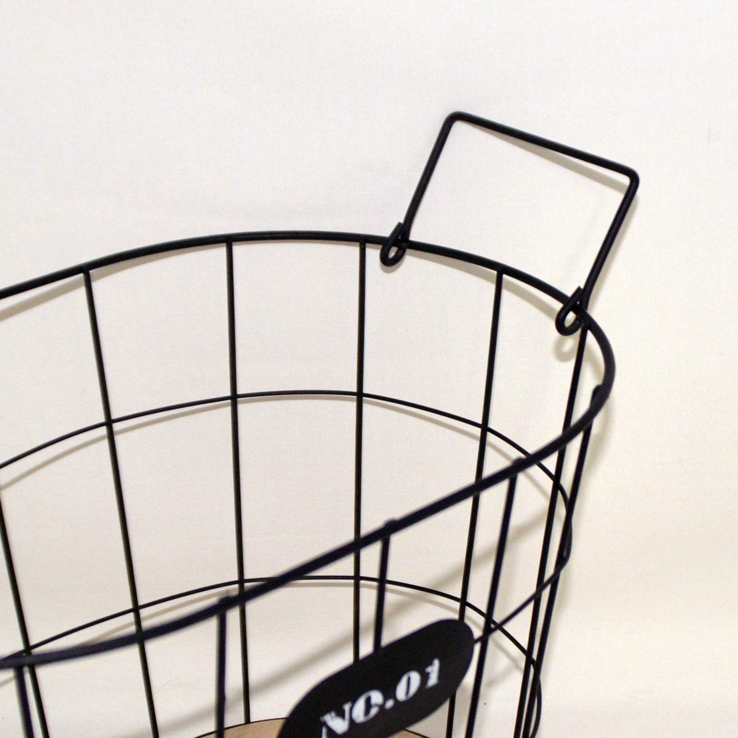 Cestino Carta In Rete Metallica - Tondo, Nero, 23x26cm, Antiruggine, 14 Litri - Foto 4