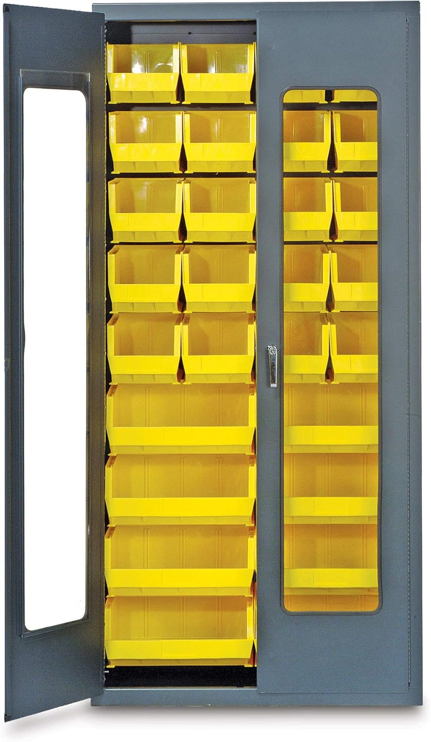 Amazon Com Clear View 78 H X 36 W X 18 D Storage Cabinet Bin Color Yellow Home Improvement