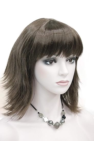Amazon Com Wiginway Synthetic Wigs Brown Wigs Medium Length Wavy