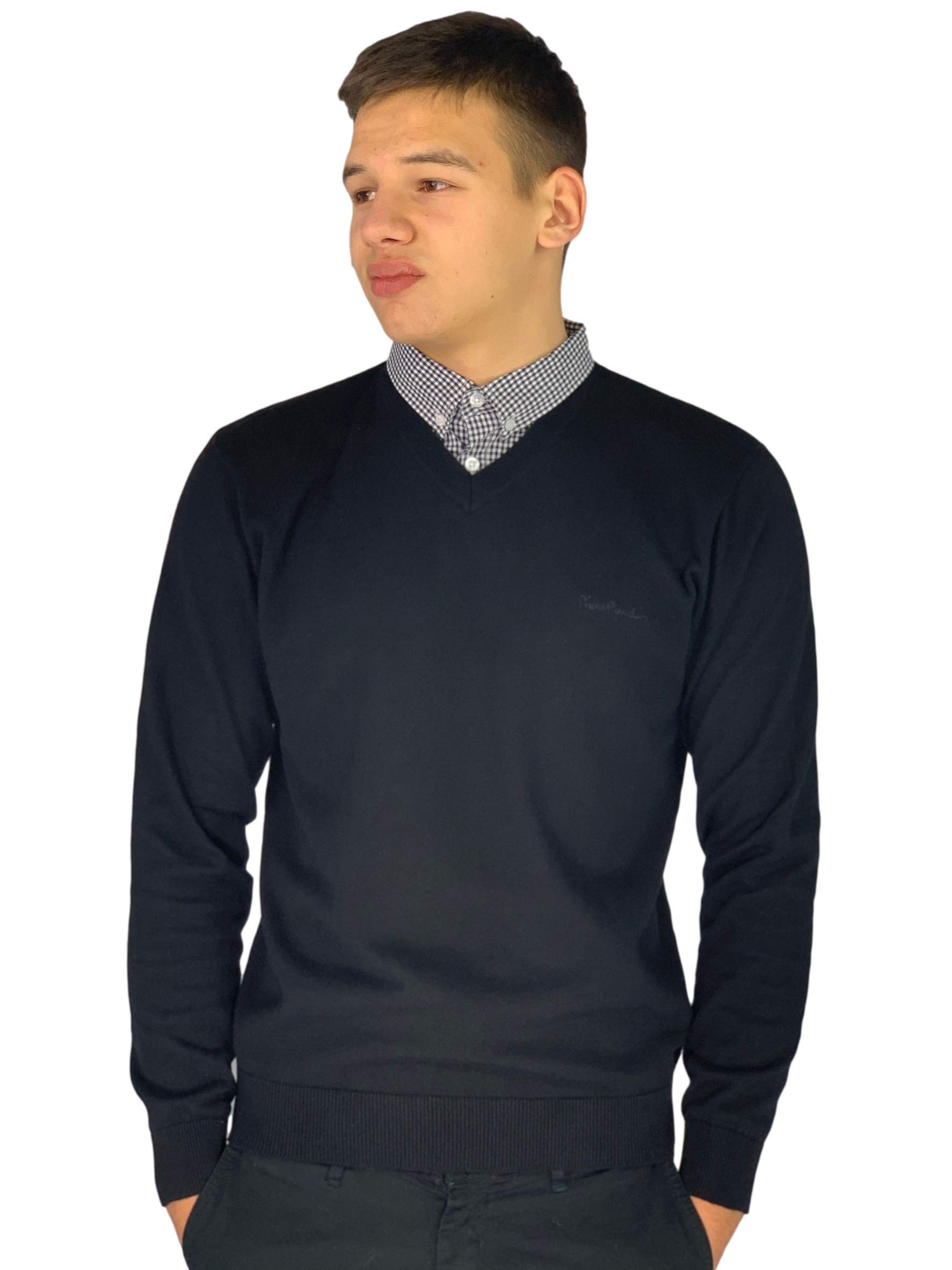 jumper with fake shirt collar