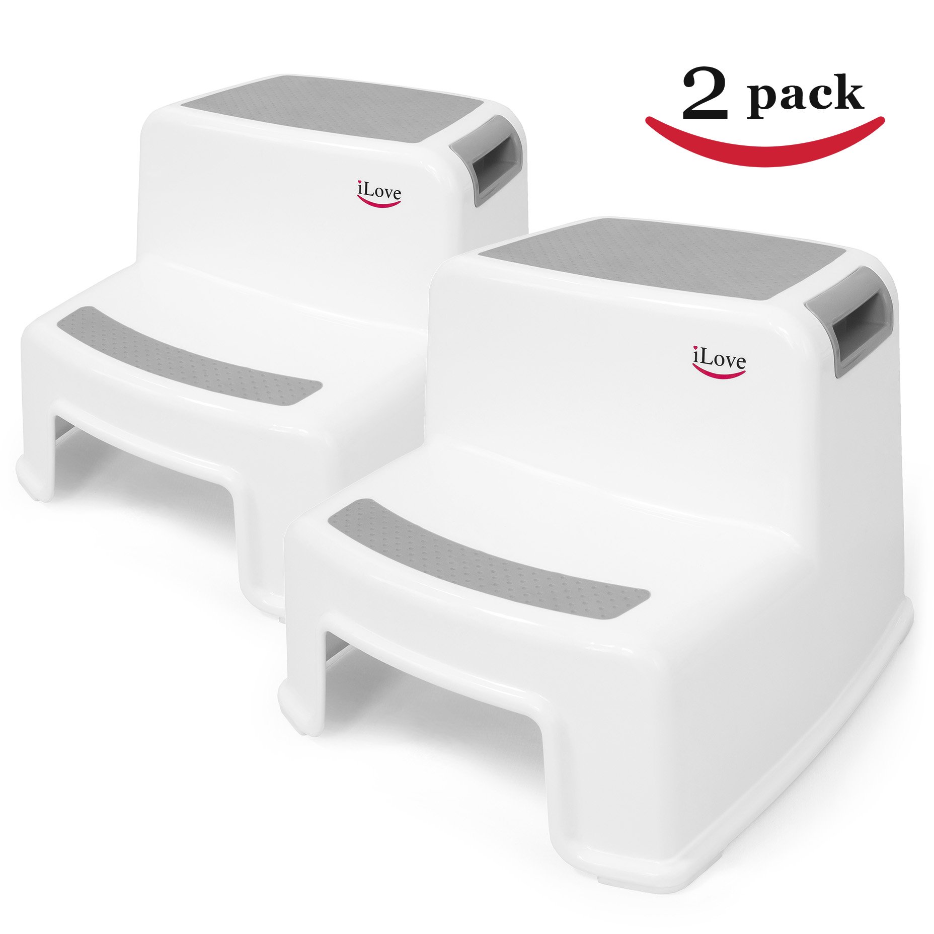 2 Step Stool for Kids (2 pack) Toddler Stool for Toilet Potty