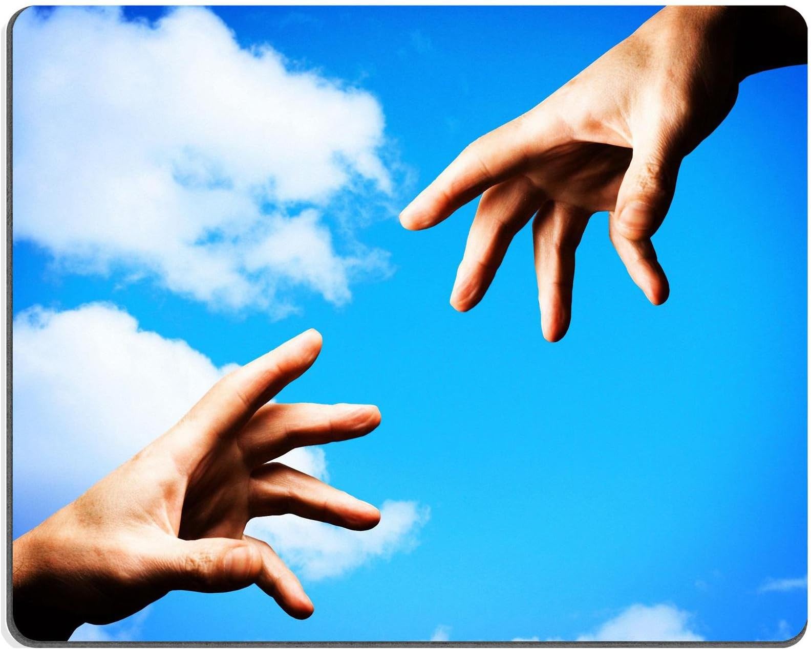 Liili Mouse Pad Natural Rubber Mousepad helping hands Photo 8505274
