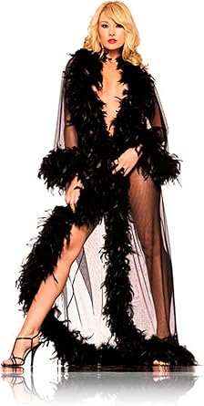 long black sheer robe