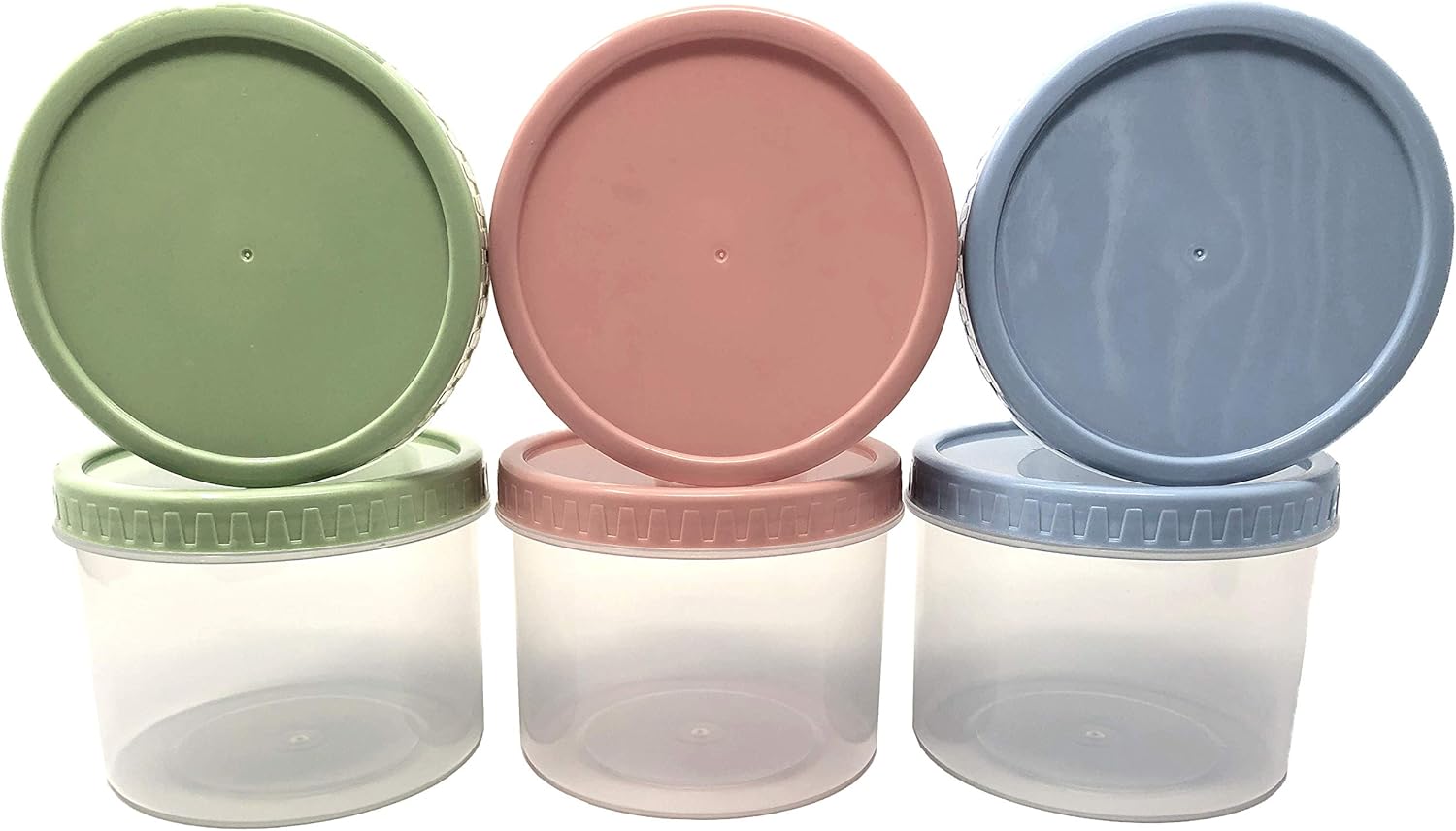 Plastic Mason Jars 6 Plastic Jars with Lids 16 oz in 3