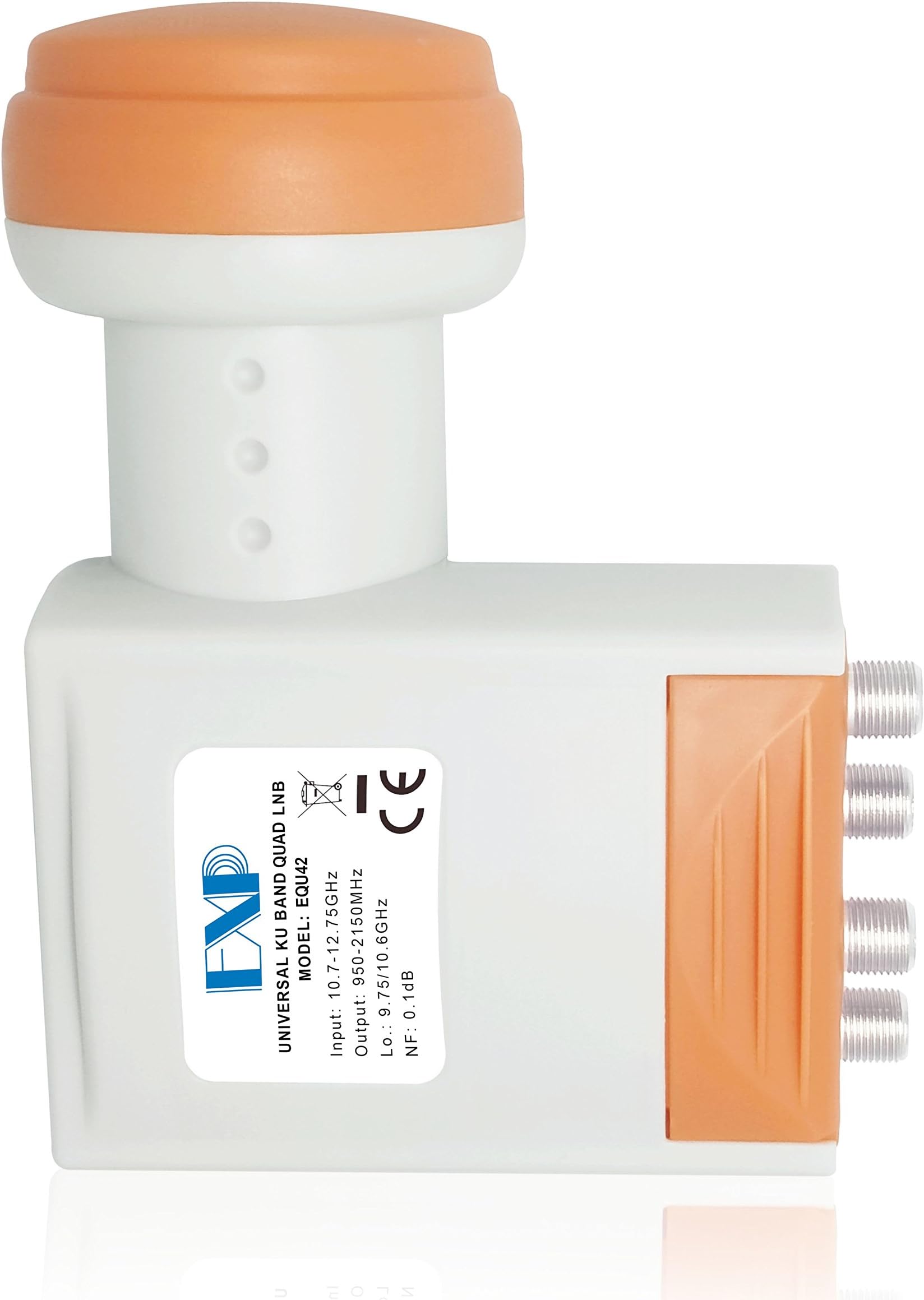 EXP Universal Quad LNB (4 outputs)(0.1 dB) Full HD 1080p, UHD 4K, 3D