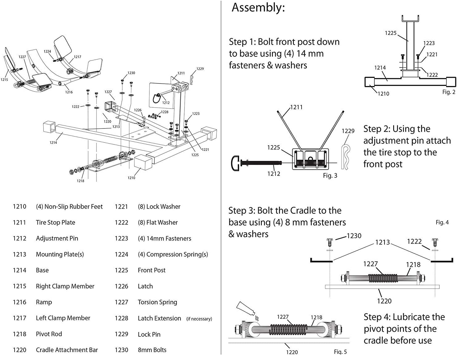 titan bulldog moto cradle