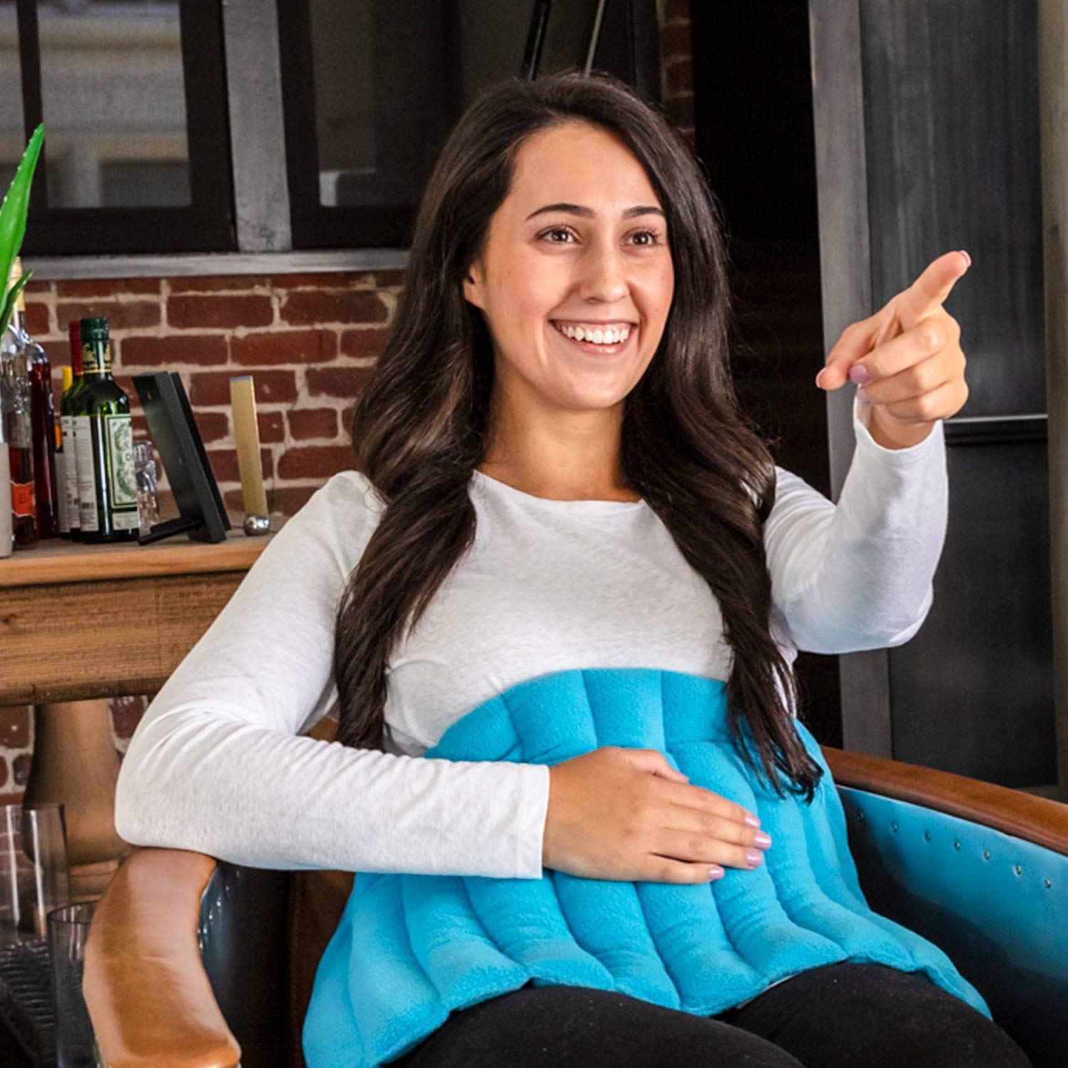 AllNatural Large Heating Portable Pad 13"x22", Microwavable Clay Beads, Cordless for Stiff