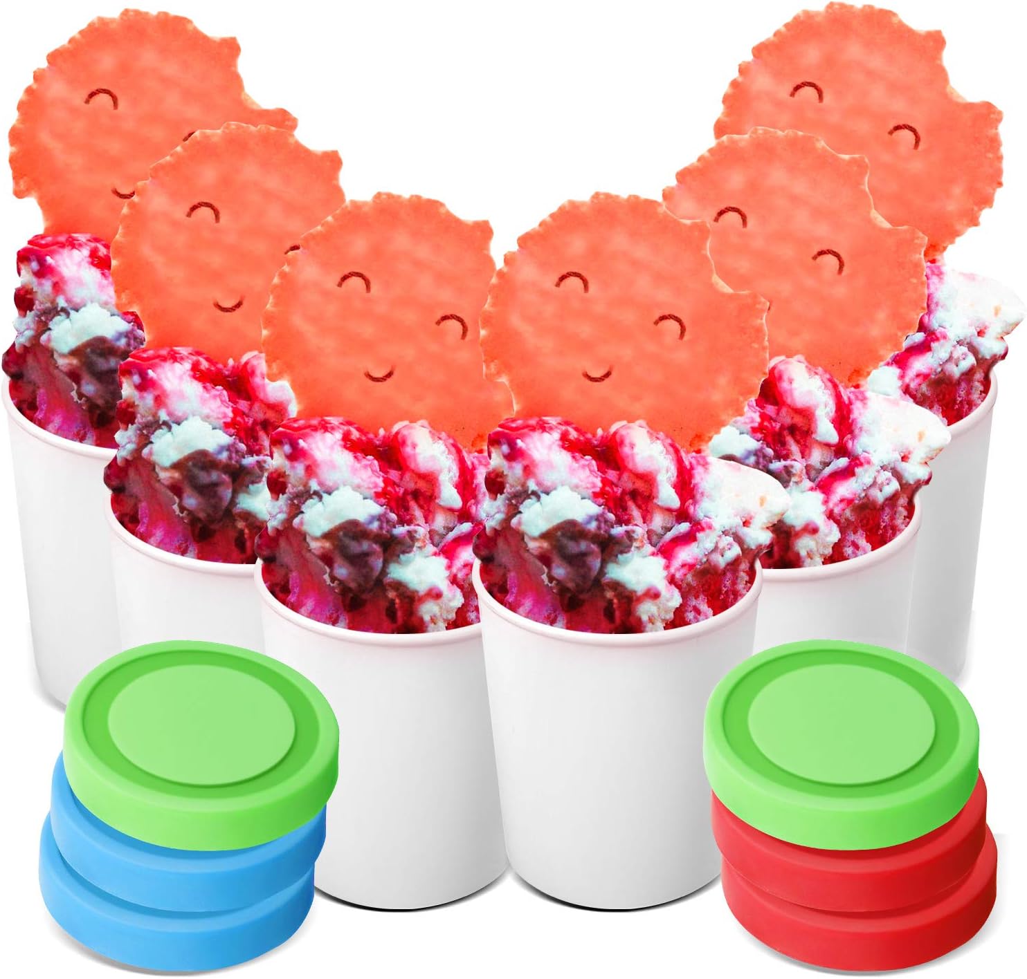 6 Pieces Mini Reusable Ice Cream Container Home Ice Cream