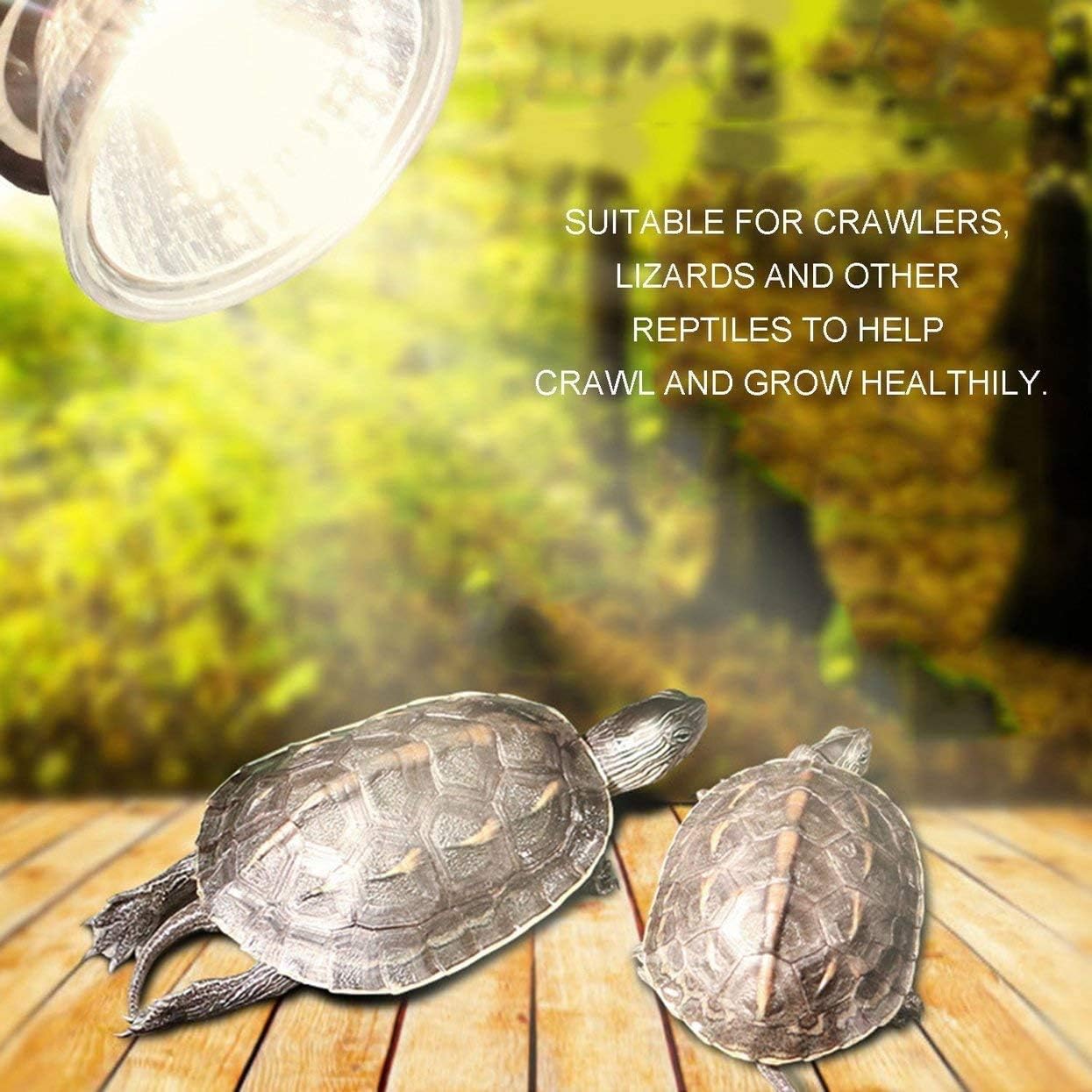 POFET Reptile Basking Spot Climb Pet Lamp Full Spectrum UVA UVB Turtle Tuff Splashproof Halogen Lamp Tortoise Heating Sun Lamp - Image 3