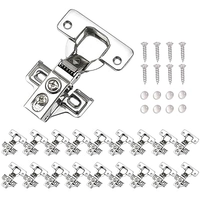 Buy Vocomo 20 Pack Soft Close Cabinet Door Hinges 1 2 Partial Overlay Kitchen Cabinet Cupboard Hinges Satin Nickel Hinges Stainless Steel Concealed Hinge With Mounting Screws 105 Degree Opening Angel Online In Canada B08r7ntz88