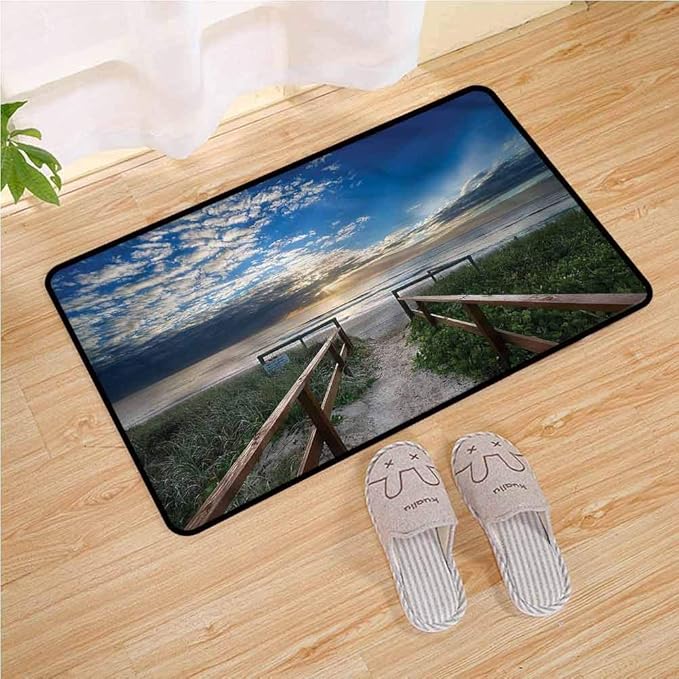 Beach Outdoor mats Pathway to Sea Swimming 23.6x35.4 Inch