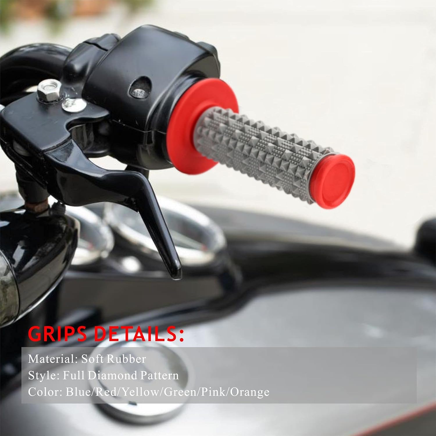 MaySpare 7/8" Motorcycle Handlebar Grips 22mm 28mm For Apollo 125cc 250cc For Yamaha Honda Suzuki Kawasaki Dirt Pit Bike Universal ATV UTV (Black): Automotive
